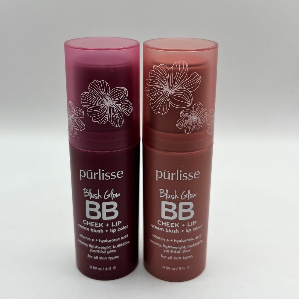 Purlisse Blush Glow BB Cheek + Lip 0.28 oz/8 g 2 Pack - New, without box
